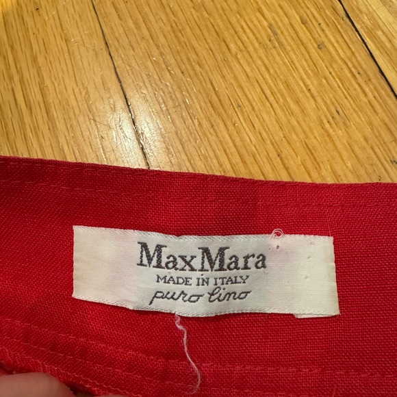 Vintage maxmara 100% linen red pencil skirt - Picture 12 of 12